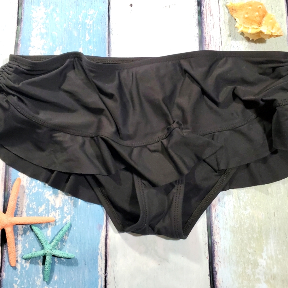SOLD ECO SWIM Swimsuit Bikini Bottom Sz 12 black - Picture 3 of 8